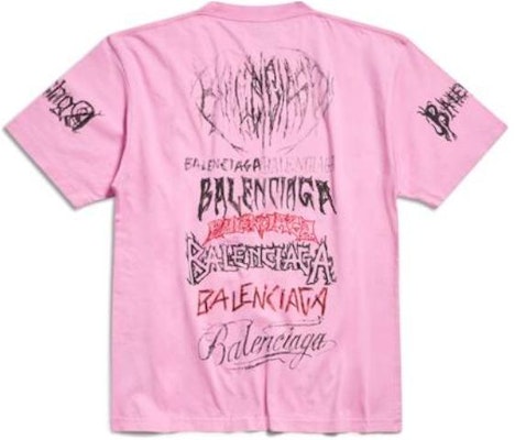 (Women) Balenciaga Loose Fit Letter Print Graphic Crewneck T-Shirt. 641655TPVO21715 Lookbook (Women) Balenciaga Loose Fit Letter Print Graphic Crewneck T-Shirt. 641655TPVO21715