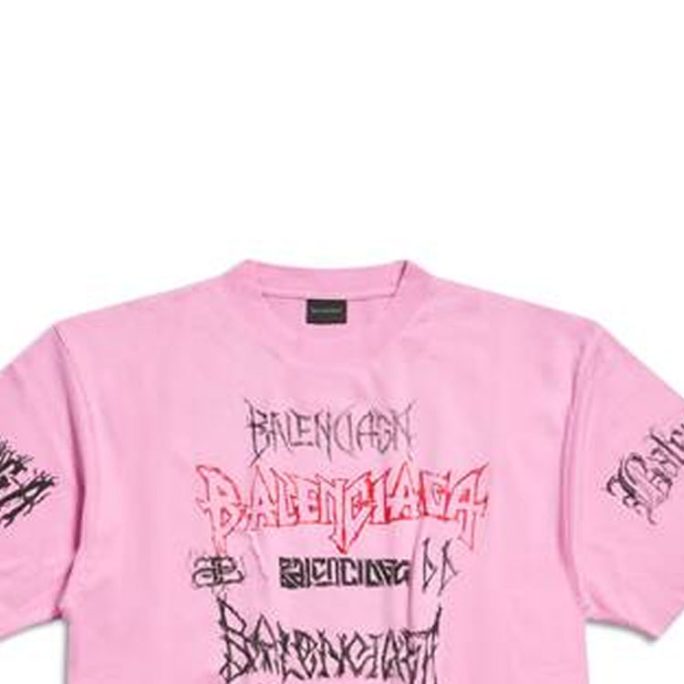 Shop (W) Camiseta Balenciaga Ajuste Suelto Gráfico con Letras. 641655TPVO21715