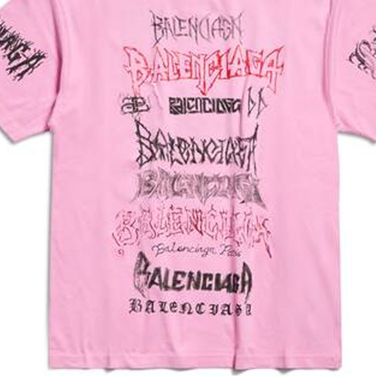Purchase (W) Camiseta Balenciaga Ajuste Suelto Gráfico con Letras. 641655TPVO21715