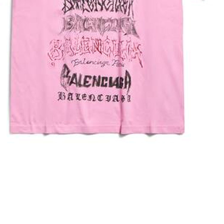 Cheap (W) Camiseta Balenciaga Ajuste Suelto Gráfico con Letras. 641655TPVO21715