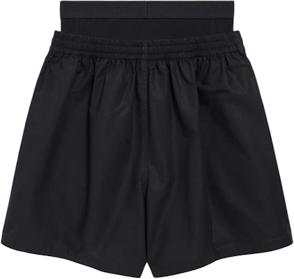 (W) 巴黎世家宽松款黑曜石黑色Logo叠穿短裤SS24. 791054TNM601000 Lookbook (W) 巴黎世家宽松款黑曜石黑色Logo叠穿短裤SS24. 791054TNM601000