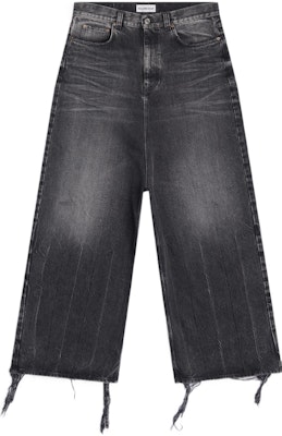 (W) 발렌시아가 로우 크로치 디스트레스드 루즈 진 블랙. 697886TBP471090 Order (W) 발렌시아가 로우 크로치 디스트레스드 루즈 진 블랙. 697886TBP471090