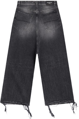 (W) 발렌시아가 로우 크로치 디스트레스드 루즈 진 블랙. 697886TBP471090 Lookbook (W) 발렌시아가 로우 크로치 디스트레스드 루즈 진 블랙. 697886TBP471090