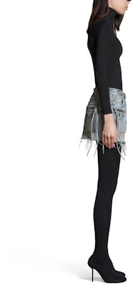 (W) 발렌시아가 미니 데님 스커트 프레이드 벨트 블루 레귤러 핏. 764534TDW144016 Details for (W) 발렌시아가 미니 데님 스커트 프레이드 벨트 블루 레귤러 핏. 764534TDW144016