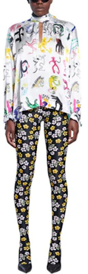 (Women) Balenciaga Multicolor High Neck Printed Long Sleeve Shirt Regular Fit. 595072TLL559000 Lookbook (Women) Balenciaga Multicolor High Neck Printed Long Sleeve Shirt Regular Fit. 595072TLL559000