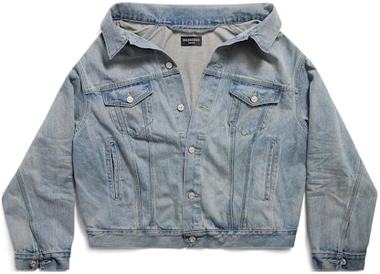 (W) 발렌시아가 오프숄더 데님 자켓 라이트 블루 루즈핏 스타일리시 코트 786638TQW556379 Buy (W) 발렌시아가 오프숄더 데님 자켓 라이트 블루 루즈핏 스타일리시 코트 786638TQW556379