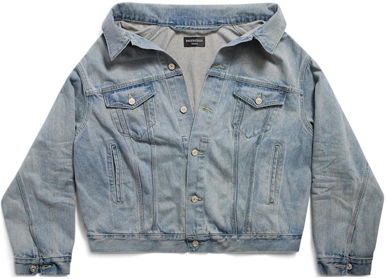 (W) 발렌시아가 오프숄더 데님 자켓 라이트 블루 루즈핏 스타일리시 코트 786638TQW556379 Buy (W) 발렌시아가 오프숄더 데님 자켓 라이트 블루 루즈핏 스타일리시 코트 786638TQW556379