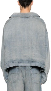 (W) 발렌시아가 오프숄더 데님 자켓 라이트 블루 루즈핏 스타일리시 코트 786638TQW556379 Purchase (W) 발렌시아가 오프숄더 데님 자켓 라이트 블루 루즈핏 스타일리시 코트 786638TQW556379