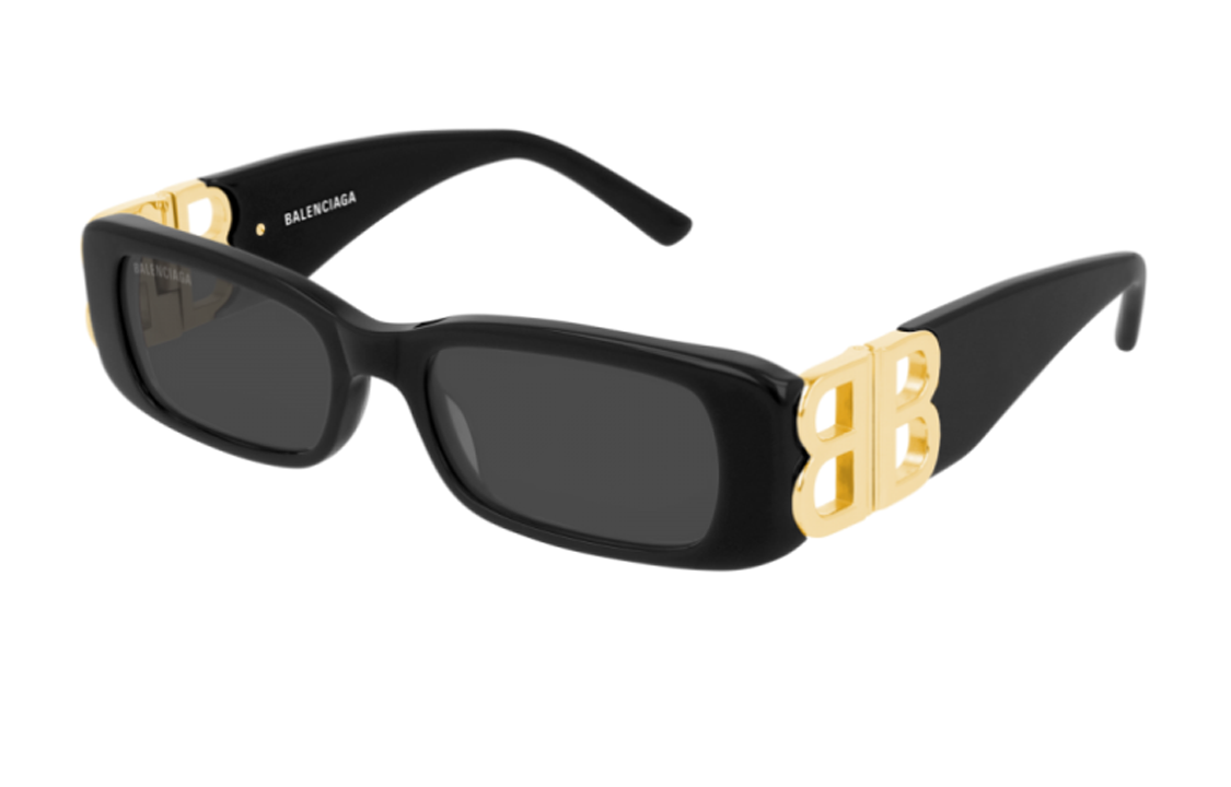 (Women) Balenciaga  Oval Sunglasses Black with Logo Detail Acetate Frame. 889652294056NERO