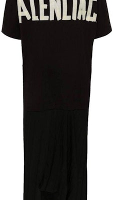 (W) 발렌시아가 오버사이즈 블랙 로고 프린트 티셔츠 원피스. 790651TPO381000 Cheap (W) 발렌시아가 오버사이즈 블랙 로고 프린트 티셔츠 원피스. 790651TPO381000