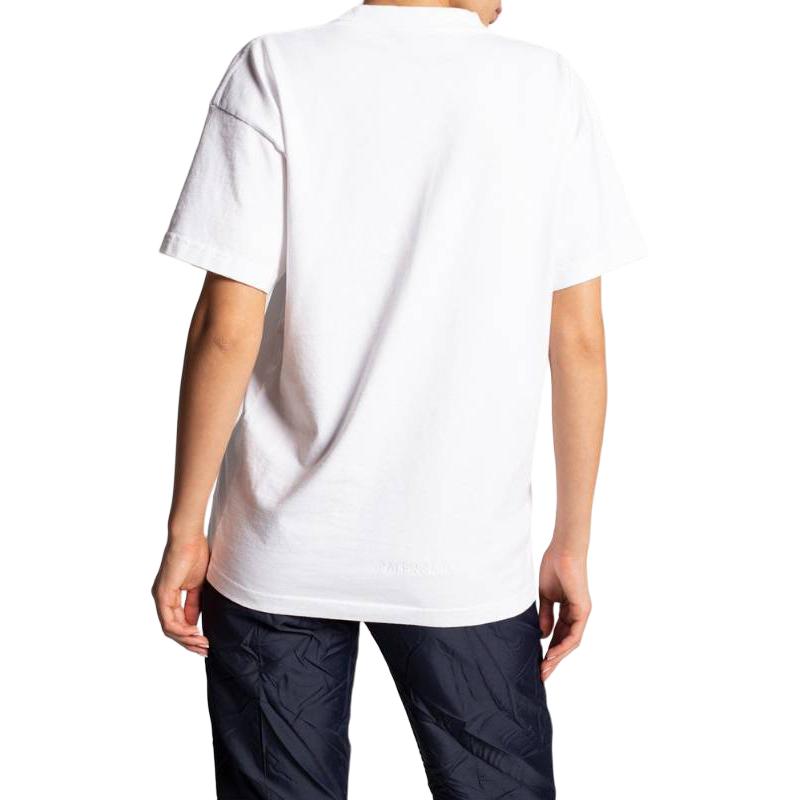 (Women) Balenciaga  Oversized Fit Crew Neck White T-Shirt. 612965TLV599000 圖 5