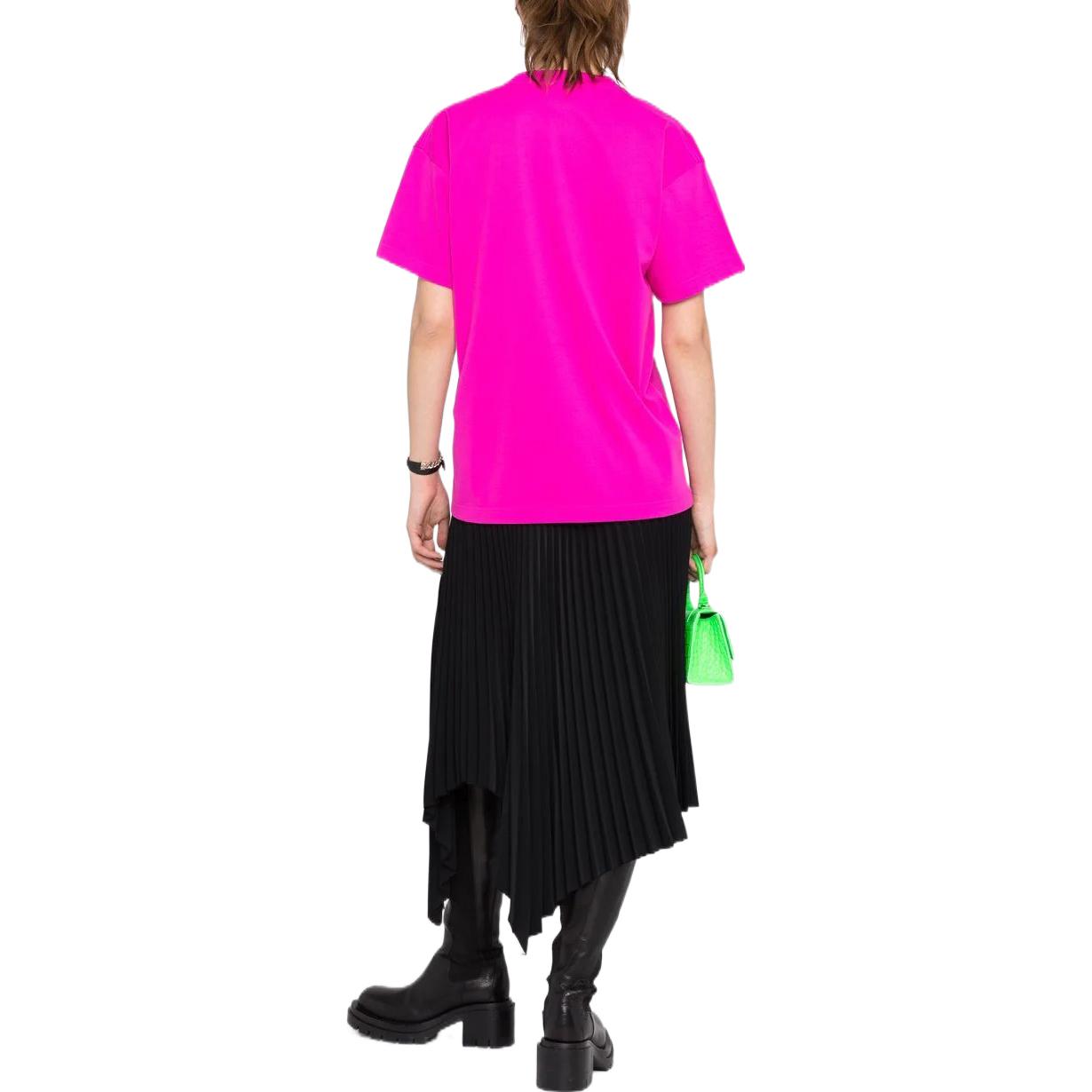 (Women) Balenciaga  Oversized Fluorescent Pink Crewneck T-Shirt SS22. 612965TMVM66843 圖 4