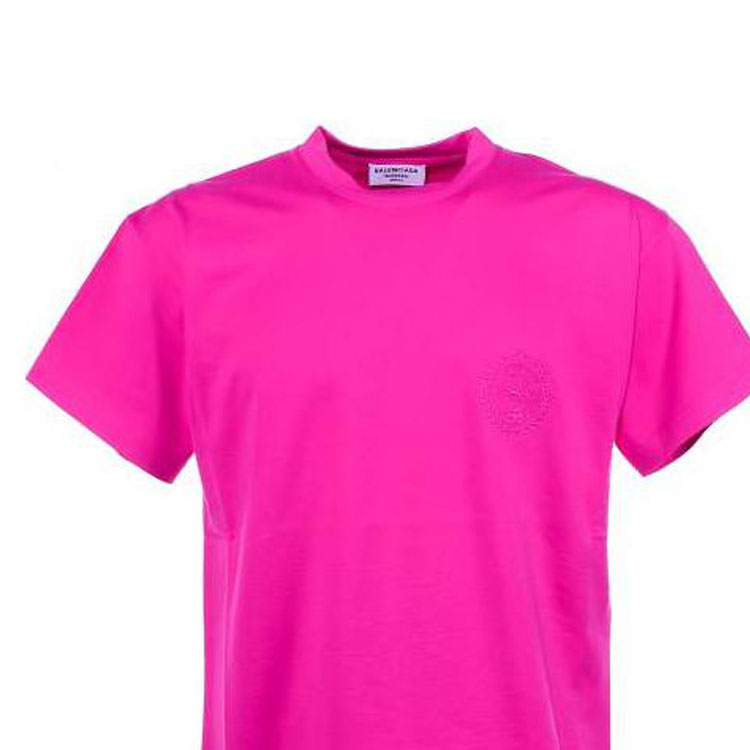 (Women) Balenciaga  Oversized Fluorescent Pink Crewneck T-Shirt SS22. 612965TMVM66843 圖 6