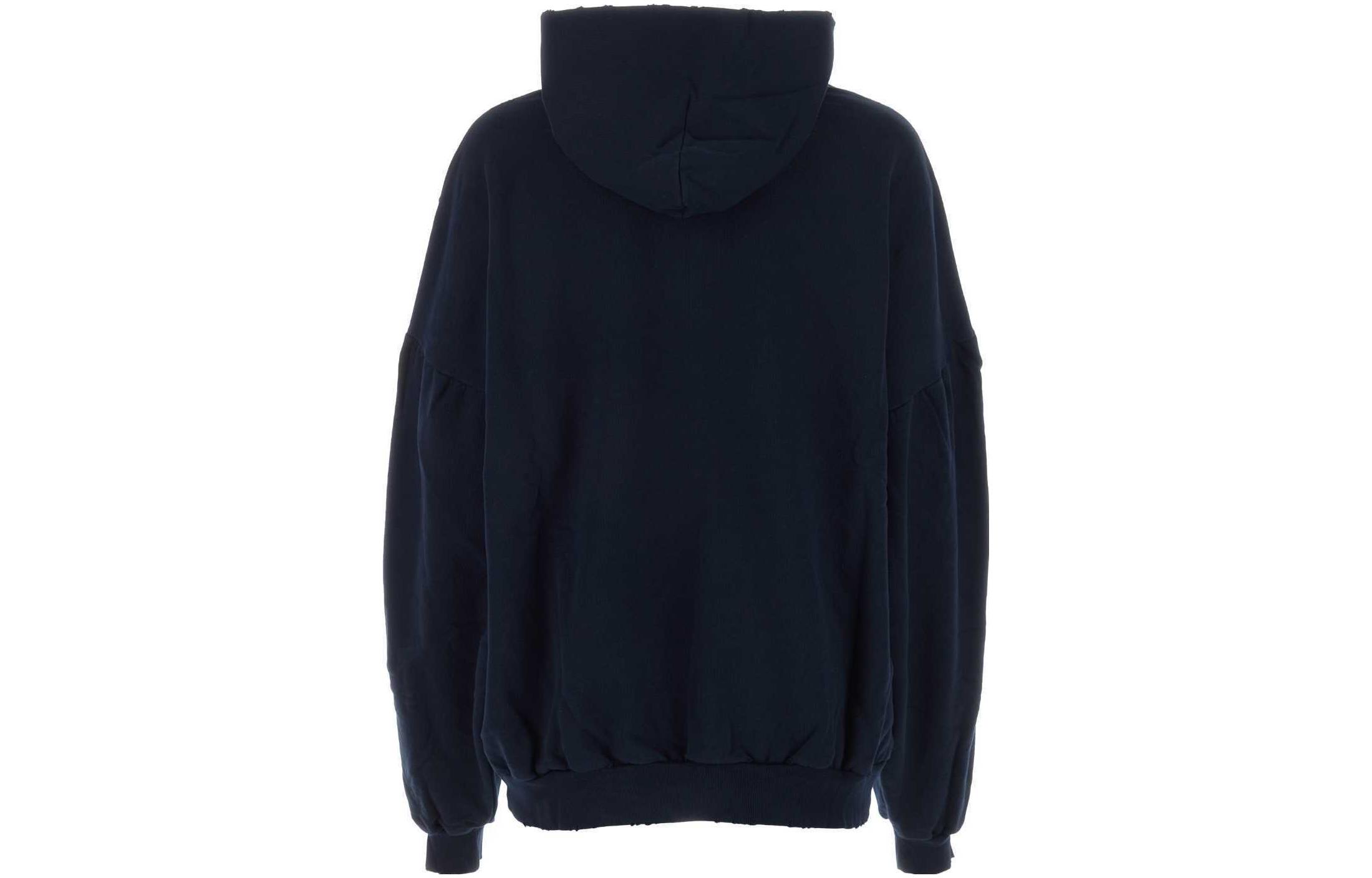 Lookbook (W) Balenciaga Hoodie Oversized Huruf Biru Navy. 761458TPVE54140