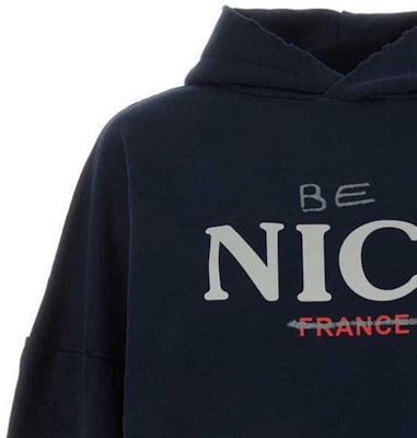 (W) Balenciaga Hoodie Oversized Huruf Biru Navy. 761458TPVE54140 Shop (W) Balenciaga Hoodie Oversized Huruf Biru Navy. 761458TPVE54140