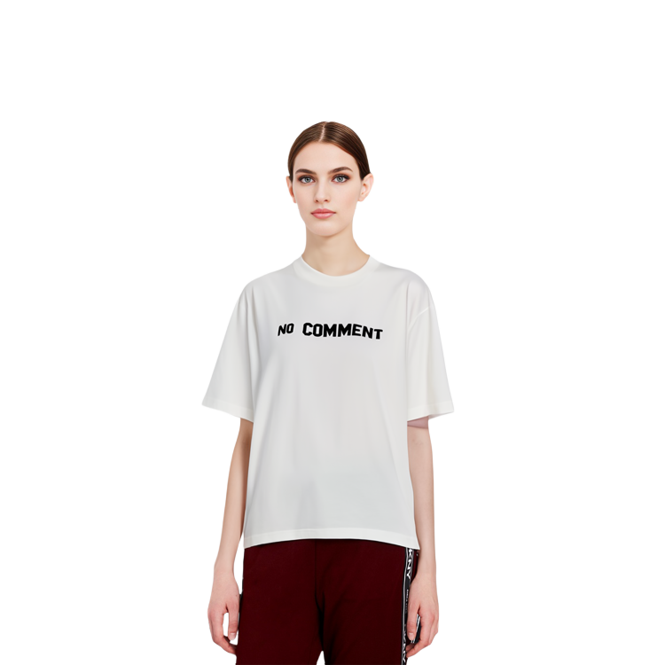 (Women) Balenciaga  Oversized Letter Print White Crewneck T-Shirt. 684155TLVG30330 圖 5