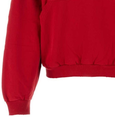 (Women) Balenciaga Oversized Red Hoodie with Letter Logo. 761458TPVE36303 Details for (Women) Balenciaga Oversized Red Hoodie with Letter Logo. 761458TPVE36303