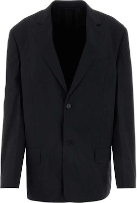 (W) Balenciaga Blazer Hitam Oversized Lengan Panjang Lelaki/Wanita. 792845TQO101000 Order (W) Balenciaga Blazer Hitam Oversized Lengan Panjang Lelaki/Wanita. 792845TQO101000