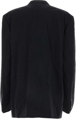 (W) Balenciaga Blazer Hitam Oversized Lengan Panjang Lelaki/Wanita. 792845TQO101000 Lookbook (W) Balenciaga Blazer Hitam Oversized Lengan Panjang Lelaki/Wanita. 792845TQO101000