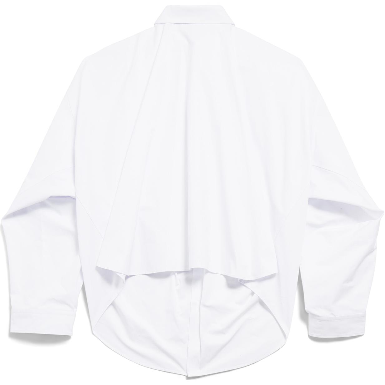 Lookbook (Women) Balenciaga  Oversized Single-Breasted Long-Sleeve Shirt White 790945TQM059000