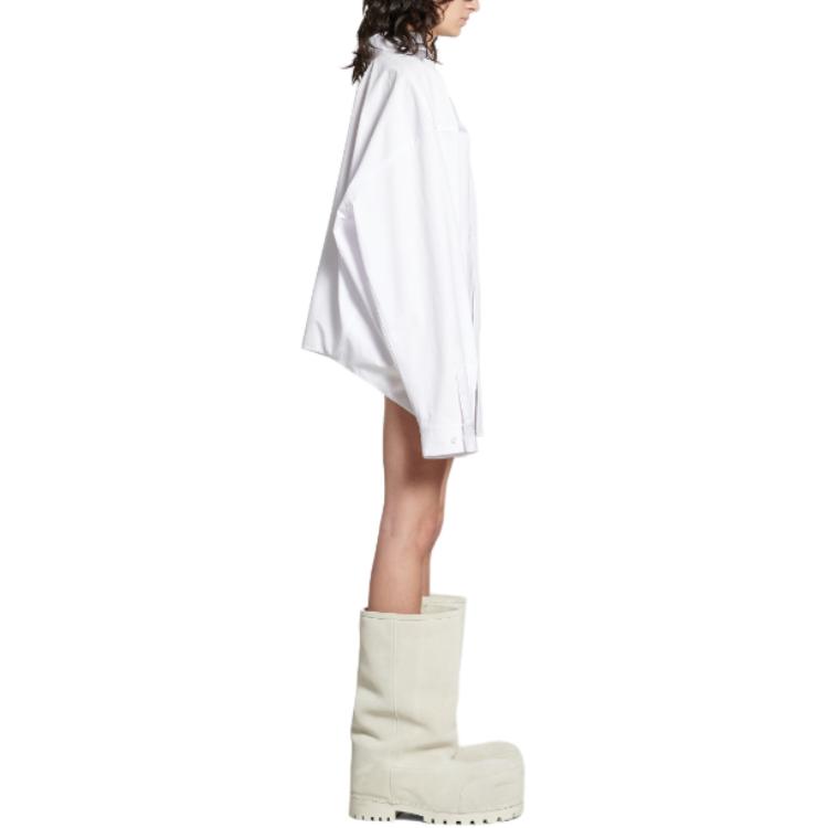 Details for (Women) Balenciaga  Oversized Single-Breasted Long-Sleeve Shirt White 790945TQM059000