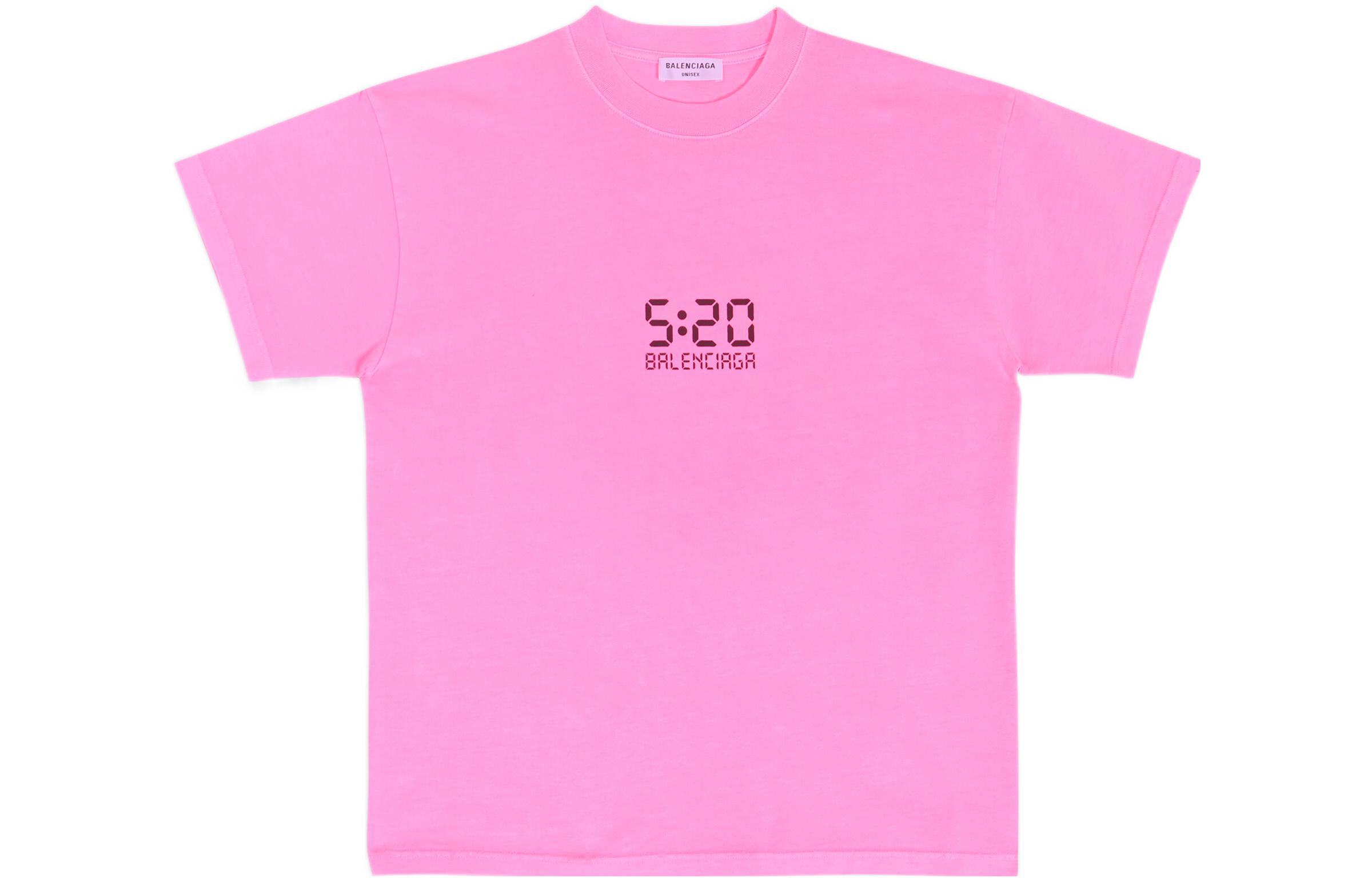 (Women) Balenciaga  Pink Graphic Print Crewneck Pullover T-Shirt SS22. 612965TMVL55505 圖 2