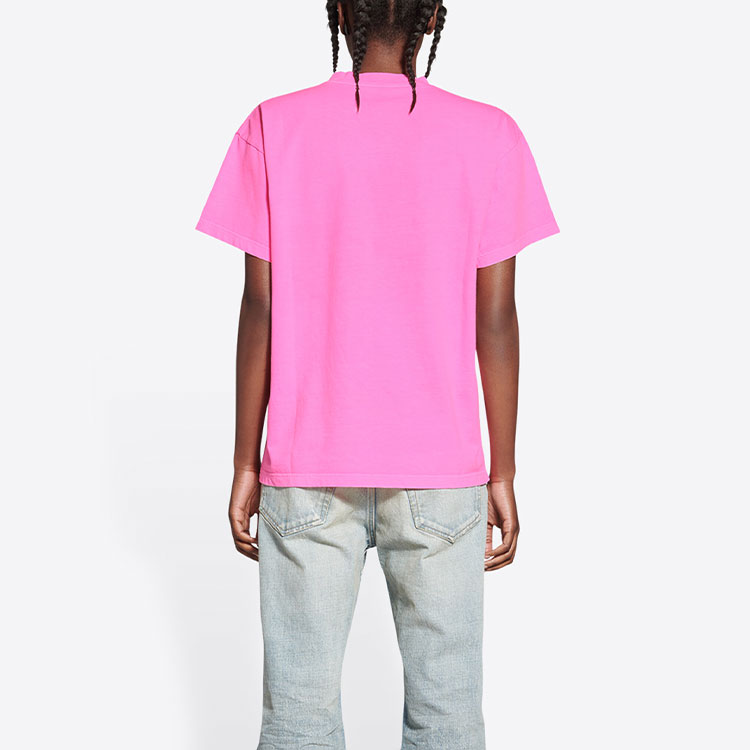 (Women) Balenciaga  Pink Graphic Print Crewneck Pullover T-Shirt SS22. 612965TMVL55505 圖 5