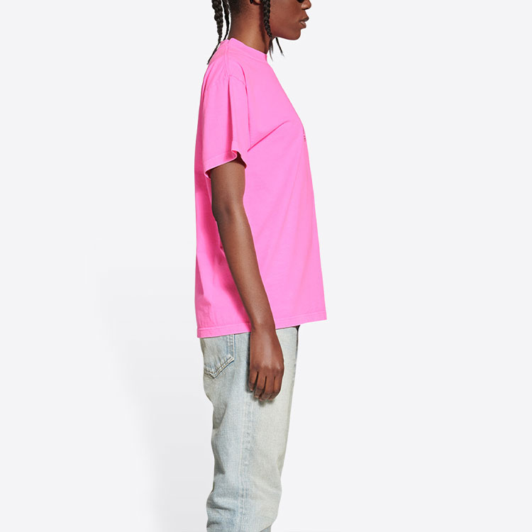 (Women) Balenciaga  Pink Graphic Print Crewneck Pullover T-Shirt SS22. 612965TMVL55505 圖 6