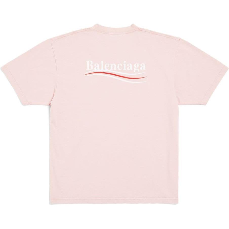 Lookbook (Women) Balenciaga  Pink Letter Print Crewneck T-Shirt Regular Fit. 641655TKVJ11764