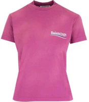 (Women) Balenciaga Pink Logo Print Crewneck Regular Fit T-Shirt. 612964TJVF75713 (Women) Balenciaga Pink Logo Print Crewneck Regular Fit T-Shirt. 612964TJVF75713