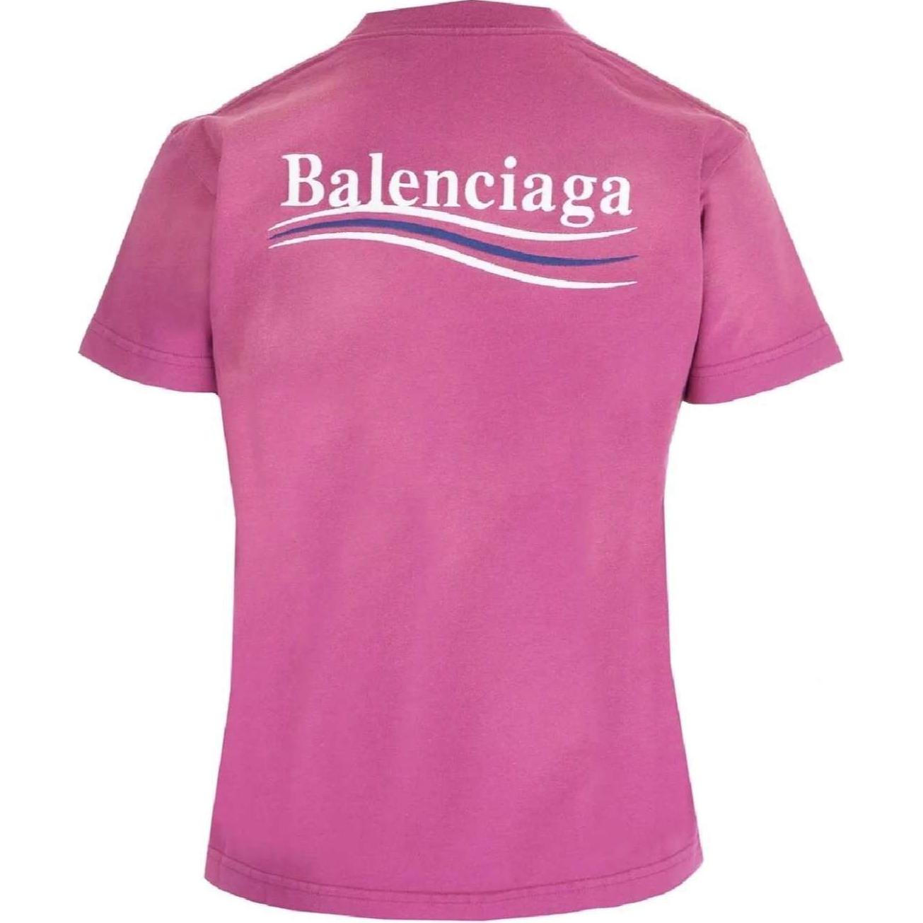 Lookbook (W) Balenciaga 粉紅標誌印花圓領常規版型T恤 612964TJVF75713