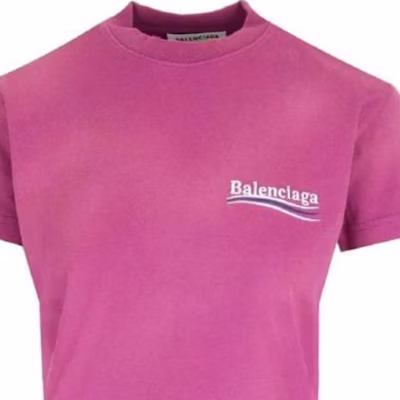 (W) Balenciaga 粉紅標誌印花圓領常規版型T恤 612964TJVF75713 Details for (W) Balenciaga 粉紅標誌印花圓領常規版型T恤 612964TJVF75713