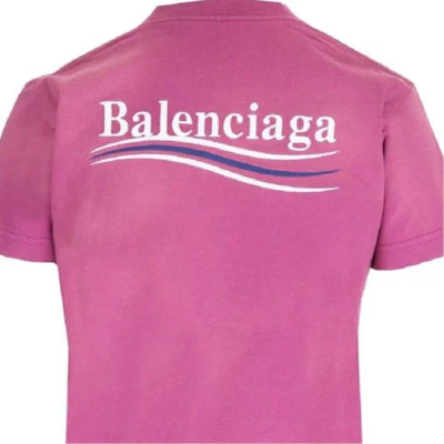 (W) Balenciaga 粉紅標誌印花圓領常規版型T恤 612964TJVF75713 Cheap (W) Balenciaga 粉紅標誌印花圓領常規版型T恤 612964TJVF75713