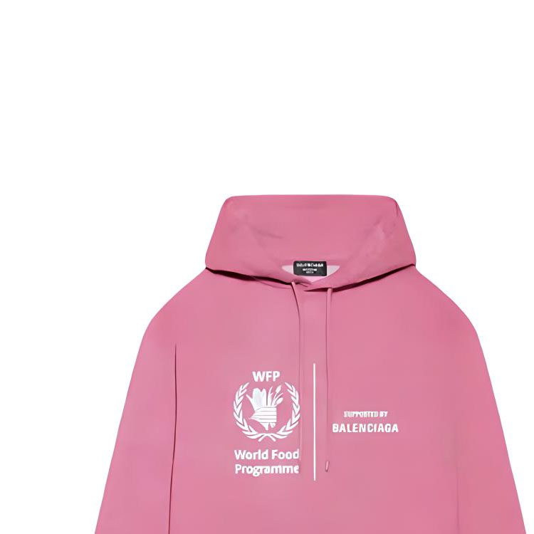 (Women) Balenciaga  Pink Logo Print Hoodie Long Sleeve Oversized Fit. 570792-TJVK4-5621 圖 7