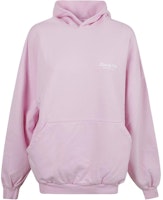 (Women) Balenciaga Pink Logo Print Hoodie Regular Fit Long Sleeve 739024TQVS75708 (Women) Balenciaga Pink Logo Print Hoodie Regular Fit Long Sleeve 739024TQVS75708