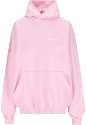 (W) 巴黎世家粉色徽标印花连帽衫常规版长袖 739024TQVS75708 Order (W) 巴黎世家粉色徽标印花连帽衫常规版长袖 739024TQVS75708