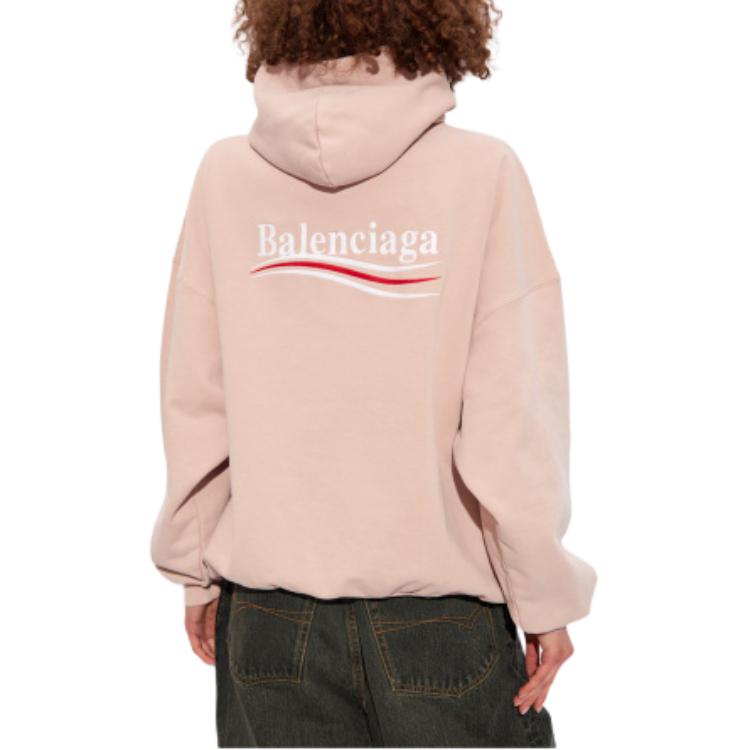 Purchase (W) Balenciaga 粉色標誌印花連帽衫經典版型 739024-TKVI9-1764