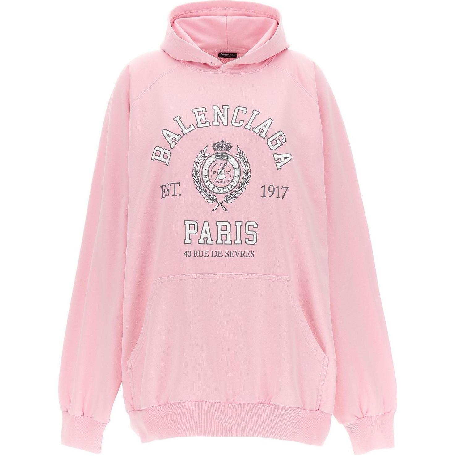 (Women) Balenciaga  Pink Logo Print Long Sleeve Sweatshirt. 697879TMV993167