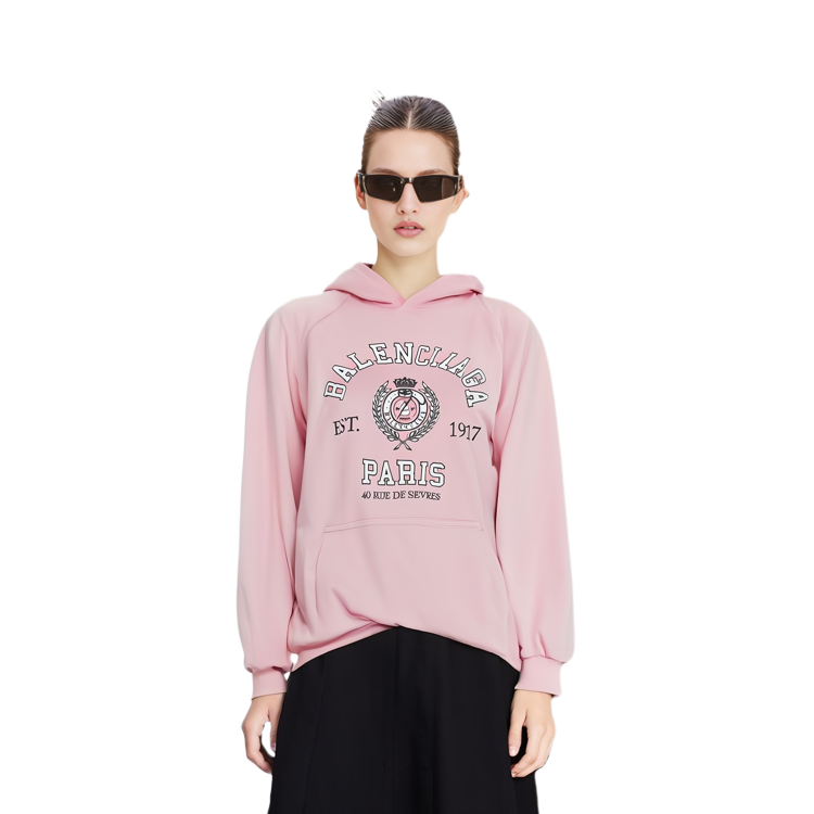 Purchase (Women) Balenciaga  Pink Logo Print Long Sleeve Sweatshirt. 697879TMV993167