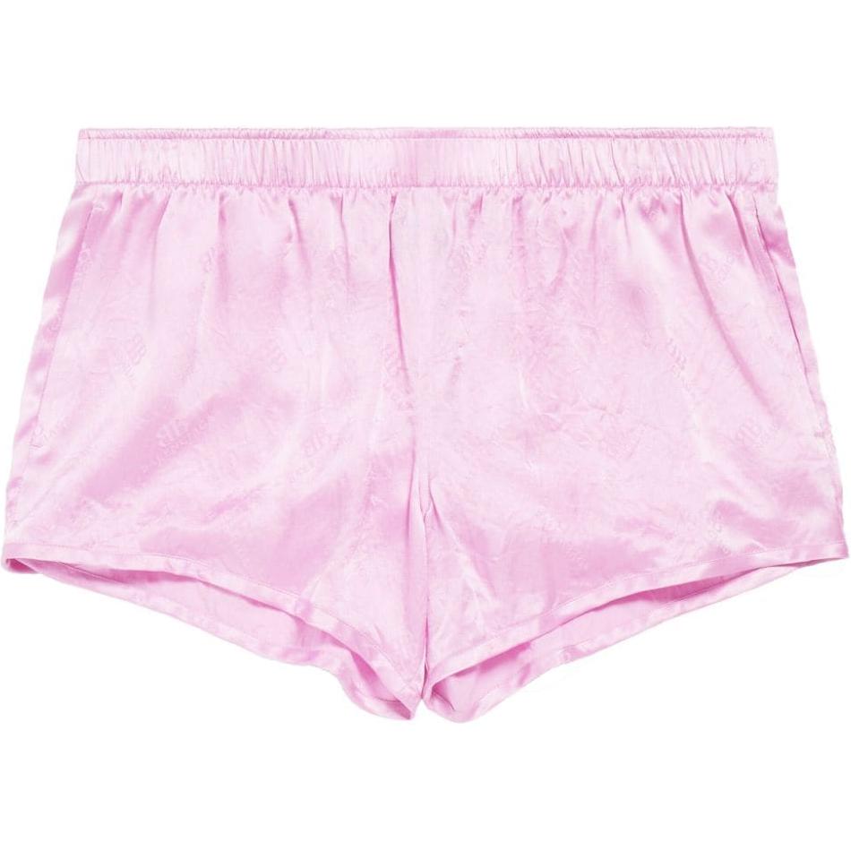 (Women) Balenciaga  Pink Mid-Rise Casual Elastic Waist Shorts. 792132TQN075630