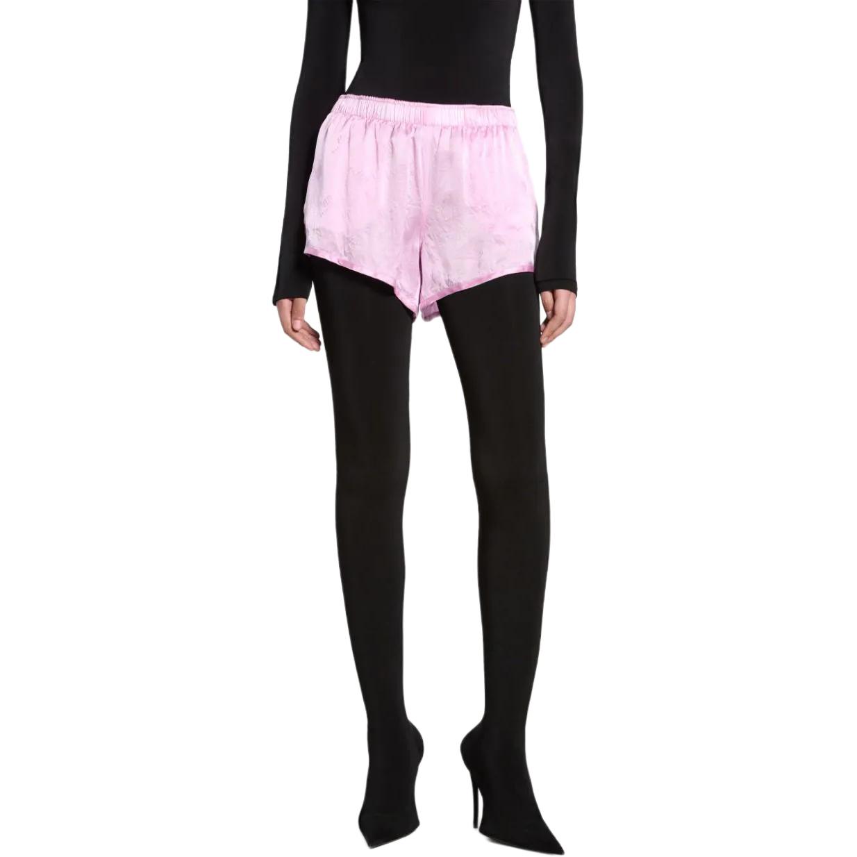 Shop (W) 발렌시아가 핑크 미드라이즈 캐주얼 밴딩 숏츠. 792132TQN075630