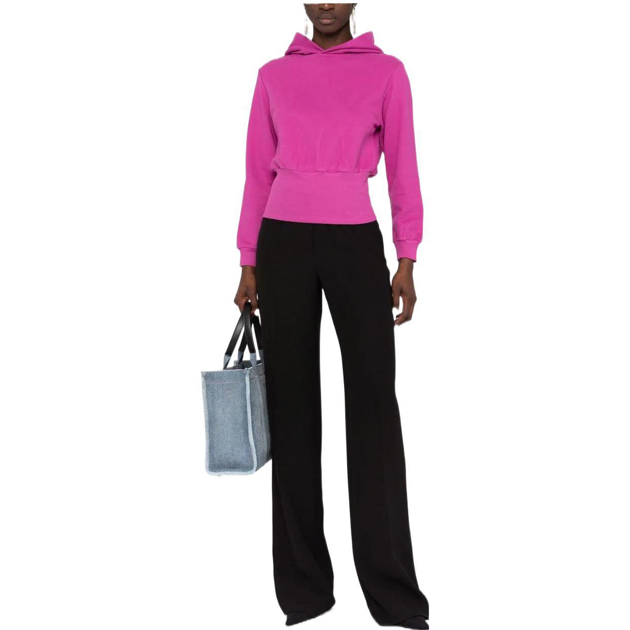 Lookbook (Women) Balenciaga  Pink Solid Color Pullover Hoodie. 698485TMVC65556