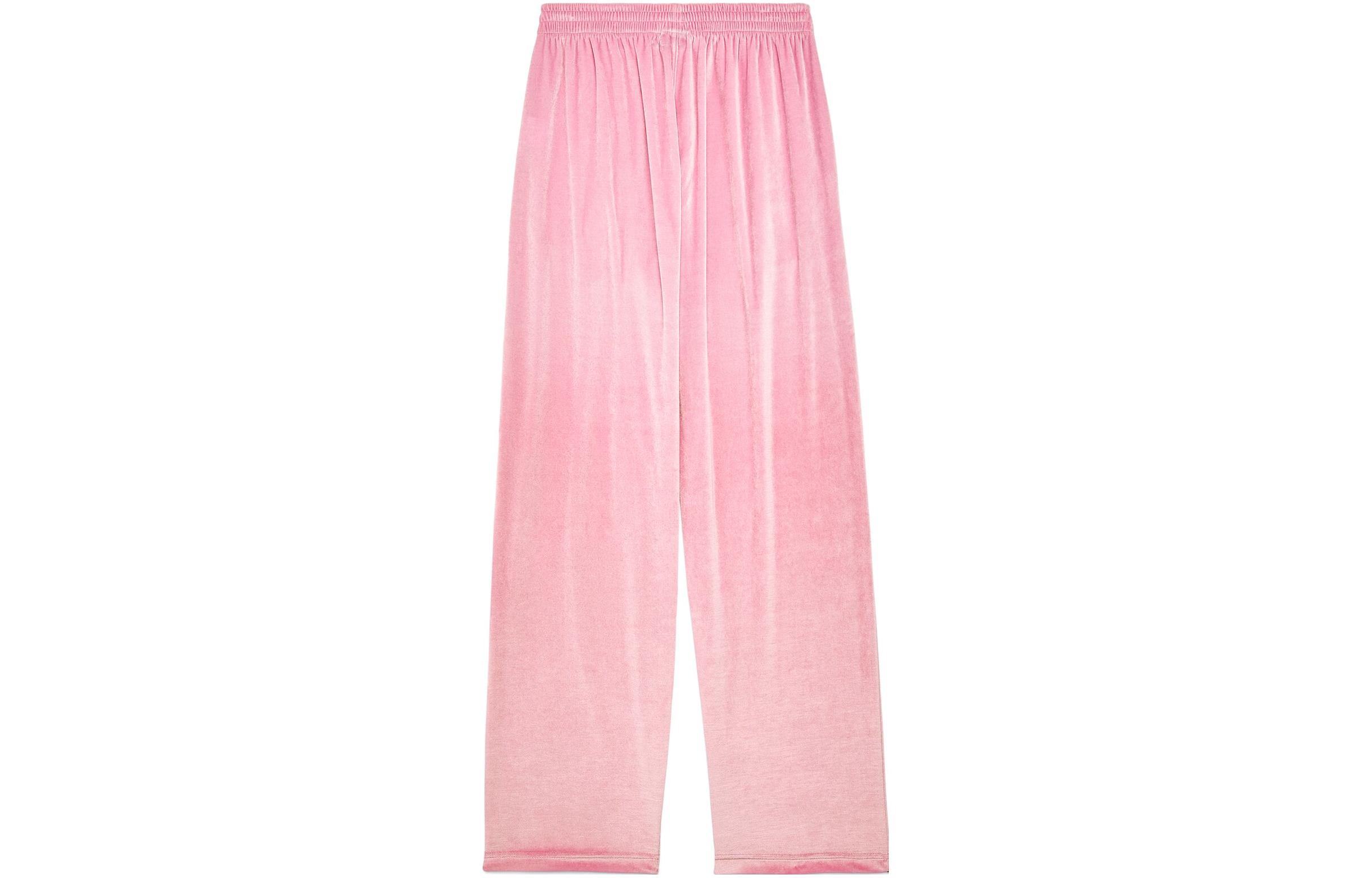 Lookbook (W) 발렌시아가 핑크 솔리드 스트레이트 루즈 캐주얼 바지 751017TOVO45630