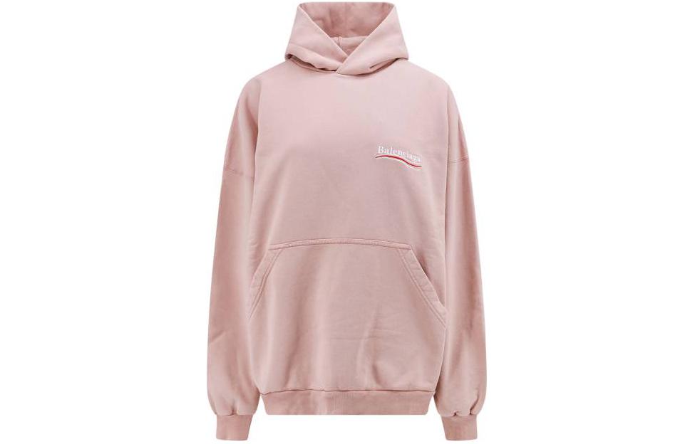 (Women) Balenciaga  Pink Stripe Logo Print Hoodie Regular Fit Long Sleeve. 739024TKVI9D1764 圖 2