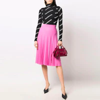 Lookbook (W) 巴黎世家粉色百褶中長裙休閒風格 681976T51735630