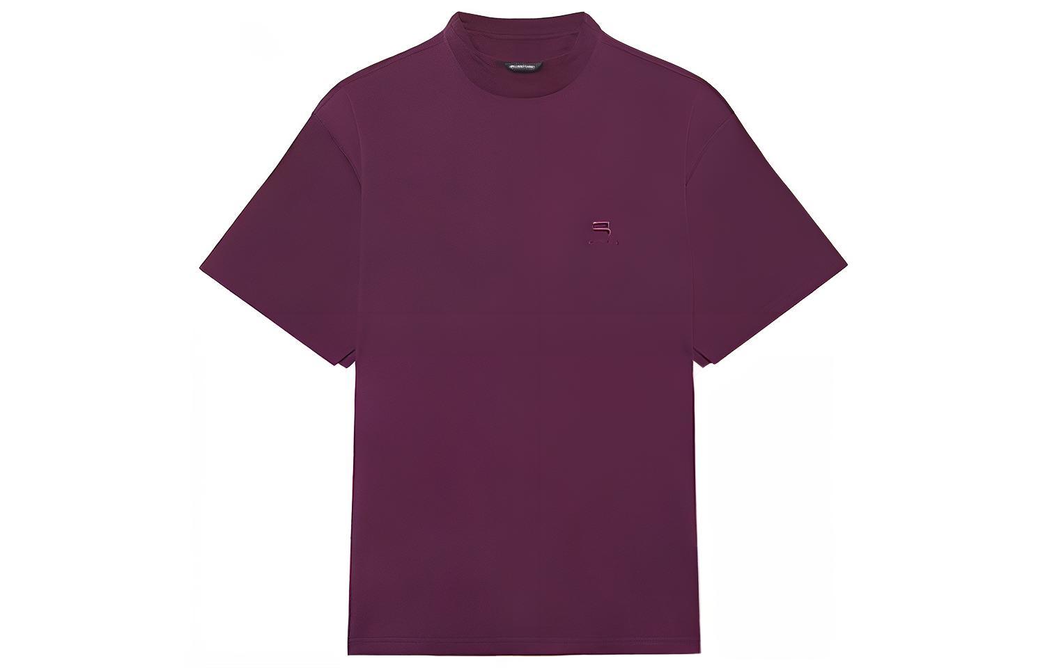 (Women) Balenciaga  Purple Logo Embroidered Oversized T-Shirt. 657059TKV908476