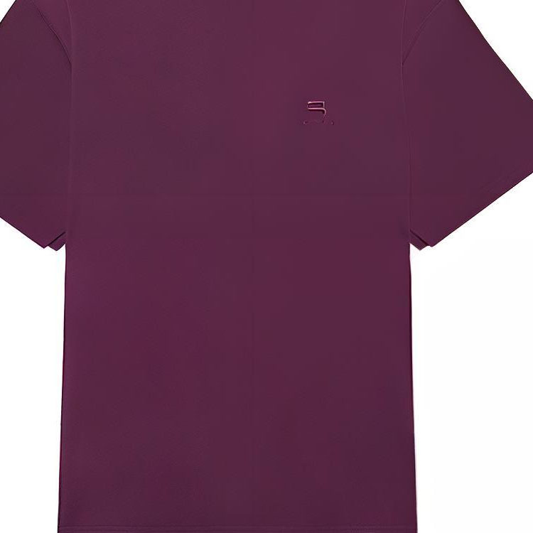 (Women) Balenciaga  Purple Logo Embroidered Oversized T-Shirt. 657059TKV908476 圖 8