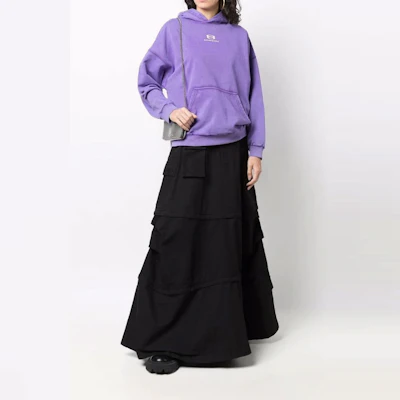 (W) 발렌시아가 퍼플 SS22 오버사이즈 후디 풀오버 캐주얼 스웻셔츠. 675003TLVG12583 Purchase (W) 발렌시아가 퍼플 SS22 오버사이즈 후디 풀오버 캐주얼 스웻셔츠. 675003TLVG12583