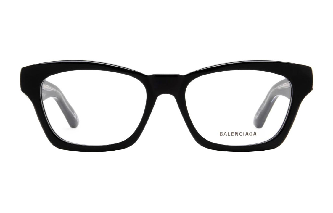 (Women) Balenciaga  Rectangular Optical Frame Black - Minimalist & Stylish. BB0242O001