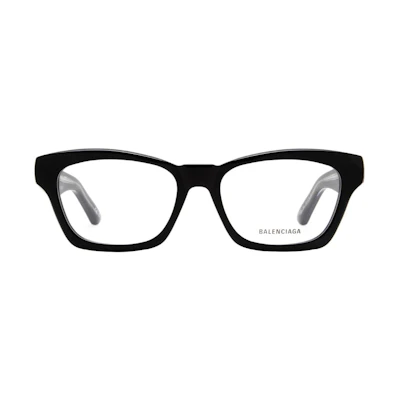 (Women) Balenciaga Rectangular Optical Frame Black - Minimalist & Stylish. BB0242O001